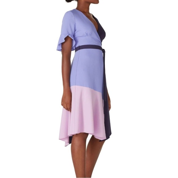 HUTCH Colorblock Wrap Dress Size Medium - Picture 5 of 11